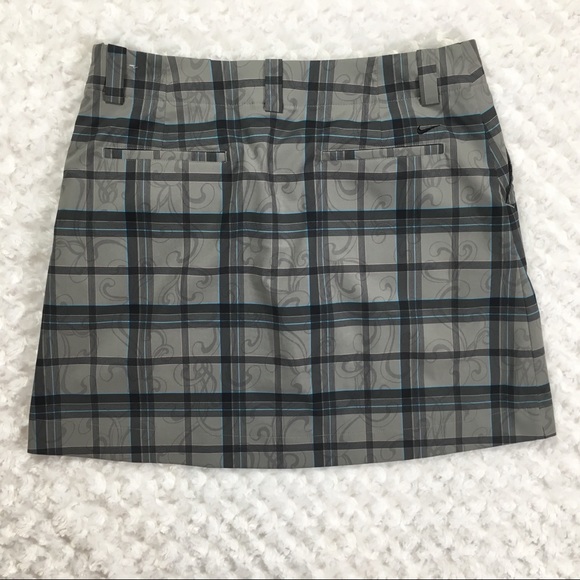 Nike Golf Skort plaid grey & black EUC - Picture 2 of 2